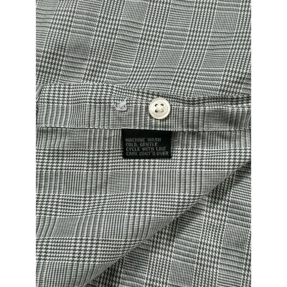 Vintage J Crew Oarsman Dress Shirt Mens 16 34/35 Green Plaid Long Sleeve Cotton